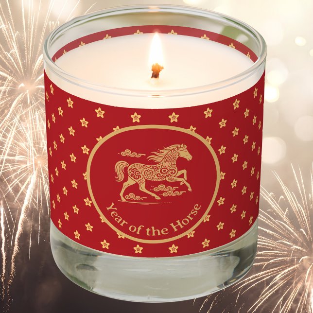 Year of the Horse Chinese Lunar New Year Pattern Scented Candle (Creator Uploaded)