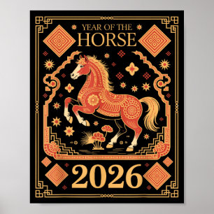 Year Of The Horse – Chinese Zodiac New Year 2026 Poster