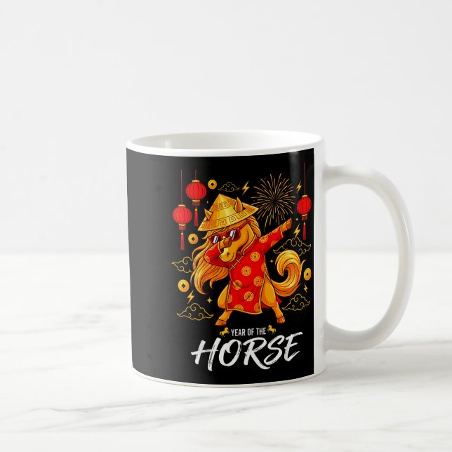 Year Of The Horse Dabbing Zodiac Horse Chinese New Coffee Mug (Right)