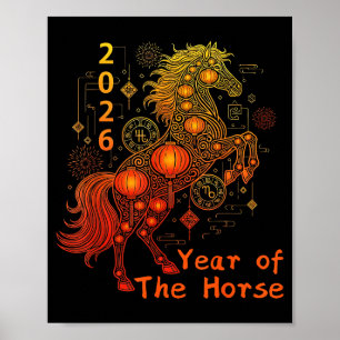 Year Of The Horse Happy Chinese Lunar New Year 202 Poster