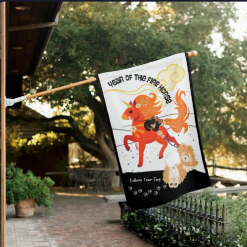 YEAR OF THE HORSE HOUSE FLAG