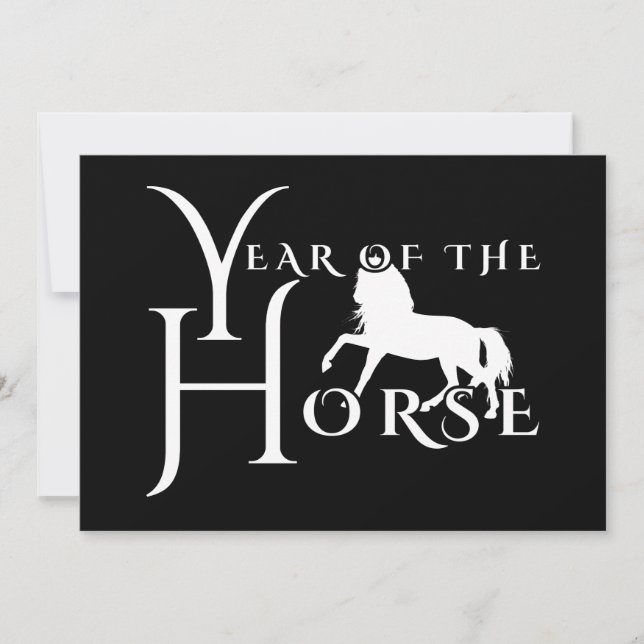 Year of the horse invitation (Front)