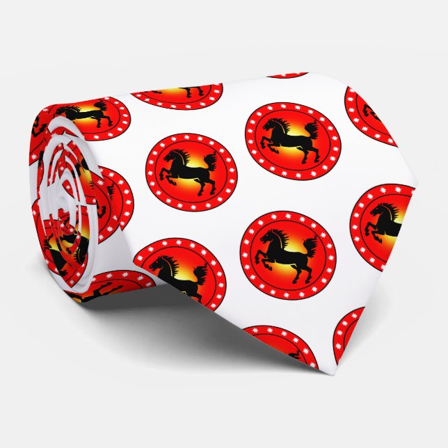 Year of the Horse Neck Tie (Rolled)