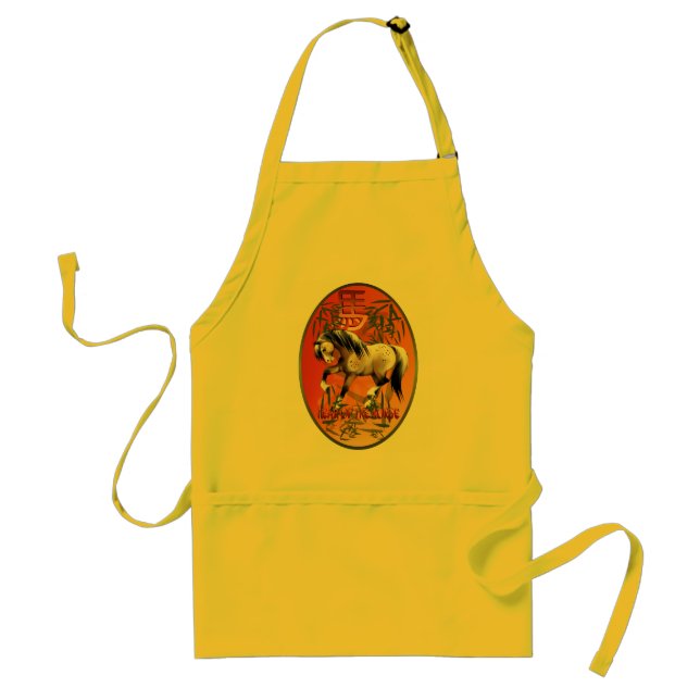 Year Of The Horse Oval Apron (Front)