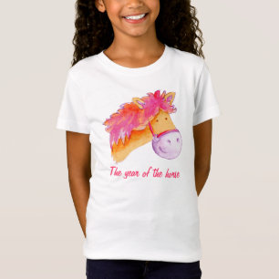 Year of the horse pink girls t-shirt