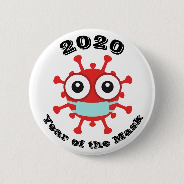 Year of the Mask Button (Front)