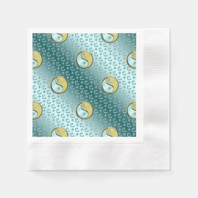 Year of the Metal Snake Napkins (Front)