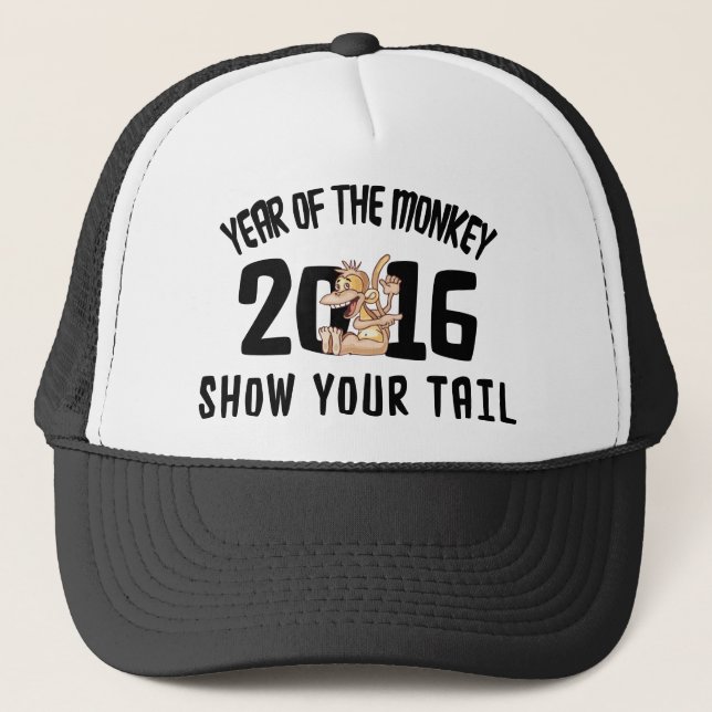 Year of The Monkey 2016 - Show Your Tail Trucker Hat (Front)