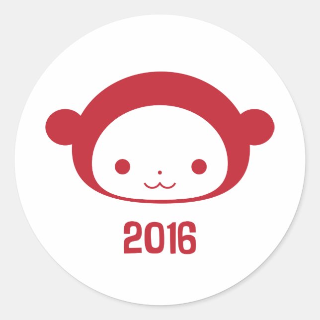 Year of the Monkey 2016 Sticker (Front)