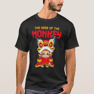 Year Of The Monkey 2028 Chinese New Year Zodiac Ki T-Shirt