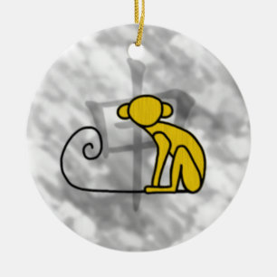 Year of the Monkey Ceramic Ornament