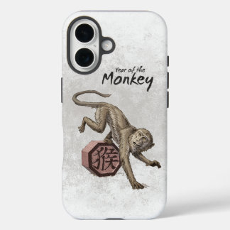 Year of the Monkey Chinese Zodiac Art iPhone 16 Case