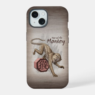 Year of the Monkey Chinese Zodiac Art  iPhone 15 Case