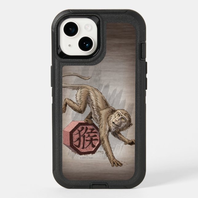 Year of the Monkey Chinese Zodiac Art  Otterbox iPhone Case (Back)