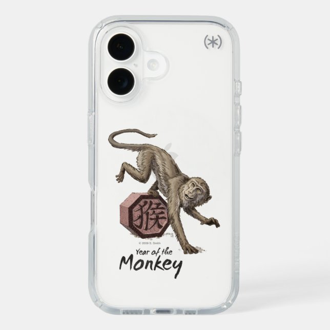 Year of the Monkey Chinese Zodiac Art   Speck iPhone Case (Front)