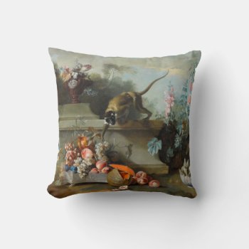 Year Of The Monkey Fruits Flowers Fine Art Pillow by 2016_Year_of_Monkey at Zazzle