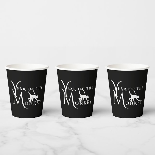Year of the monkey paper cups (Multi)