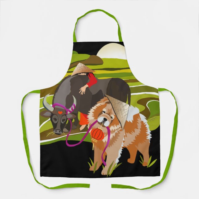 YEAR OF THE OX 2021-  Chow All-Over Print Apron (Front)