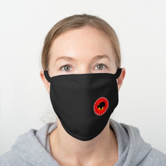 Year of the Ox Black Cotton Face Mask (Worn)