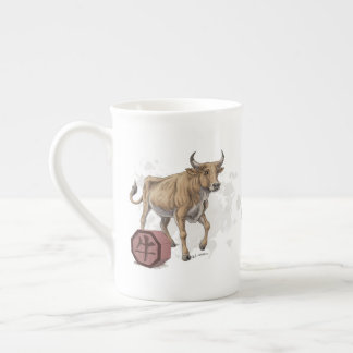 Year of the Ox Chinese Zodiac Art Bone China Mug