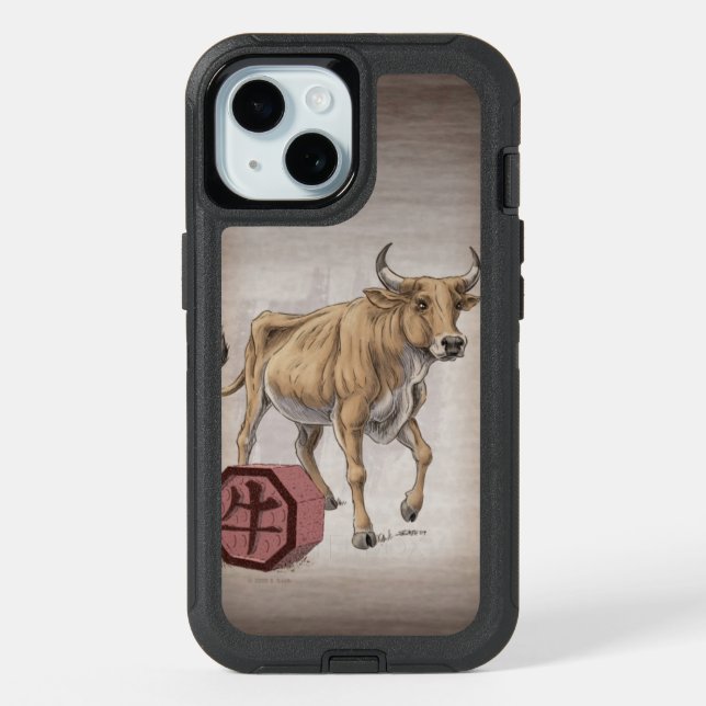 Year of the Ox Chinese Zodiac Art iPhone Case (Back)