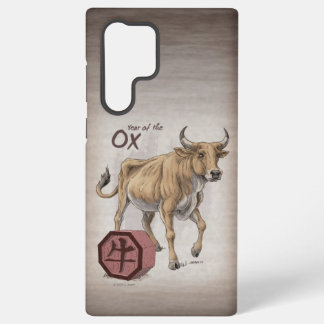 Year of the Ox Chinese Zodiac Art  Samsung Galaxy S22 Ultra Case
