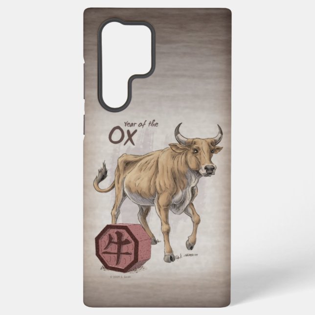 Year of the Ox Chinese Zodiac Art  Samsung Galaxy Case (Back)
