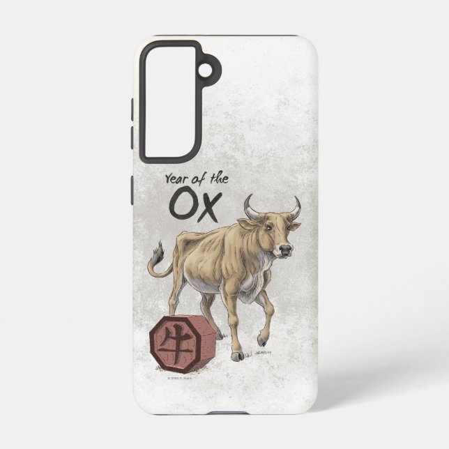 Year of the Ox Chinese Zodiac Art  Samsung Galaxy Case (Back)