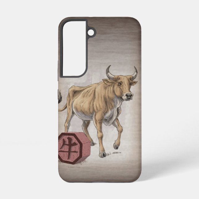 Year of the Ox Chinese Zodiac Art Samsung Galaxy Case (Back)