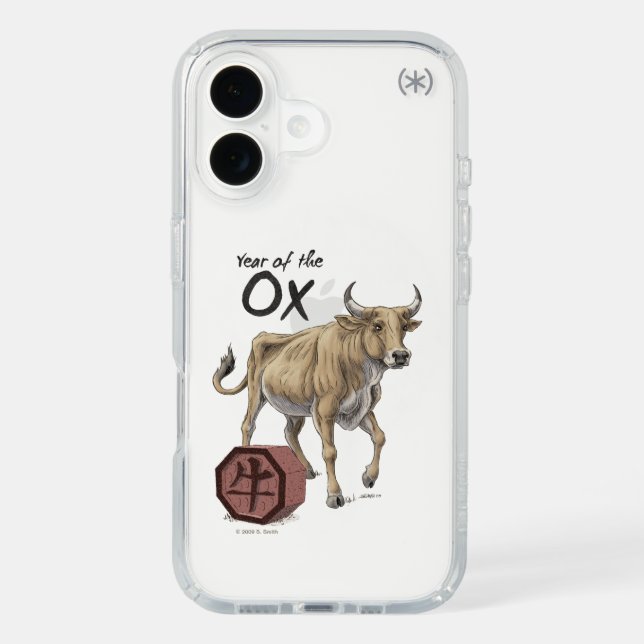 Year of the Ox Chinese Zodiac Art  Speck iPhone Case (Front)