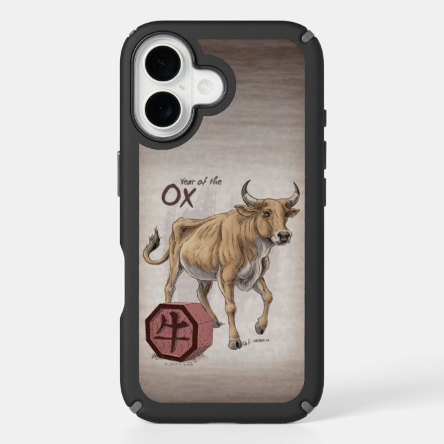 Year of the Ox Chinese Zodiac Art    Speck iPhone Case (Front)