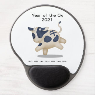 Year of the Ox Cute Zodiac Animal 2021 Gel Mouse Pad