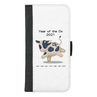 Year of the Ox Cute Zodiac Animal 2021 iPhone 8/7 Plus Wallet Case