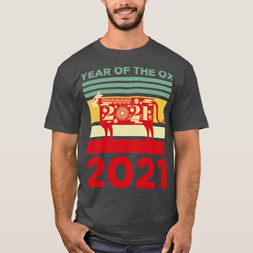 Year of The Ox Vintage Outfit for Chinese Ox Zodia T_Shirt