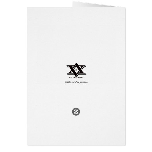 Year of the Pig 2019 - Black & White New Year Card (Back)