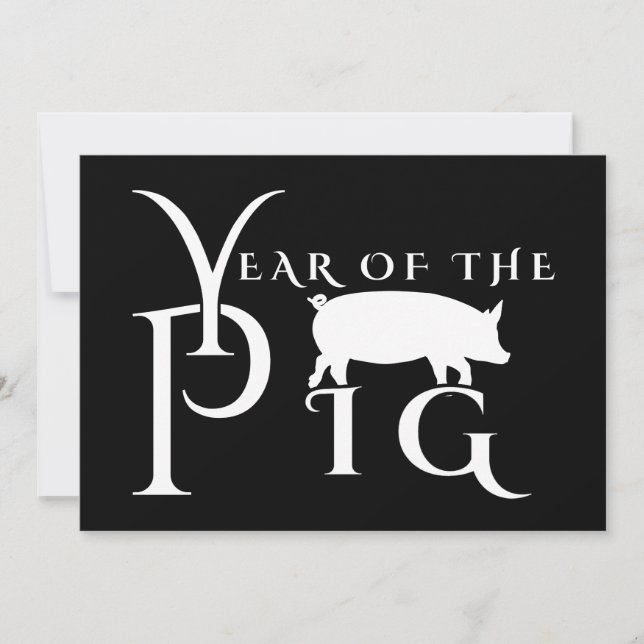 Year of the pig invitation (Front)