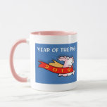 Year of the Pig Mug<br><div class="desc">Piggies and Pig Lovers rejoice! 2019 is The Year of the Pig (beginning from the Lunar New Year on February 5, 2019 and lasting to January 24, 2020.) May you enjoy a happy and healthy year, with abundant delicious food--and this glorious Sandra Boynton mug to hold your most cherished beverages....</div>