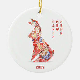 Year of the Rabbit 2023 Ceramic Ornament