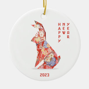 Year of the Rabbit 2023  Ceramic Ornament
