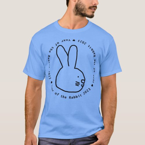 Year of the Rabbit 2023 in Black T_Shirt
