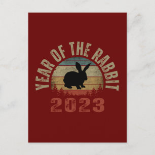 YEAR OF THE RABBIT 2023 INVITATION POSTCARD