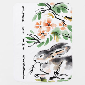 Year of The Rabbit  Baby Blanket