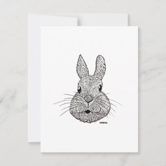 Year of the Rabbit, Bunny, Cute Flat Card
