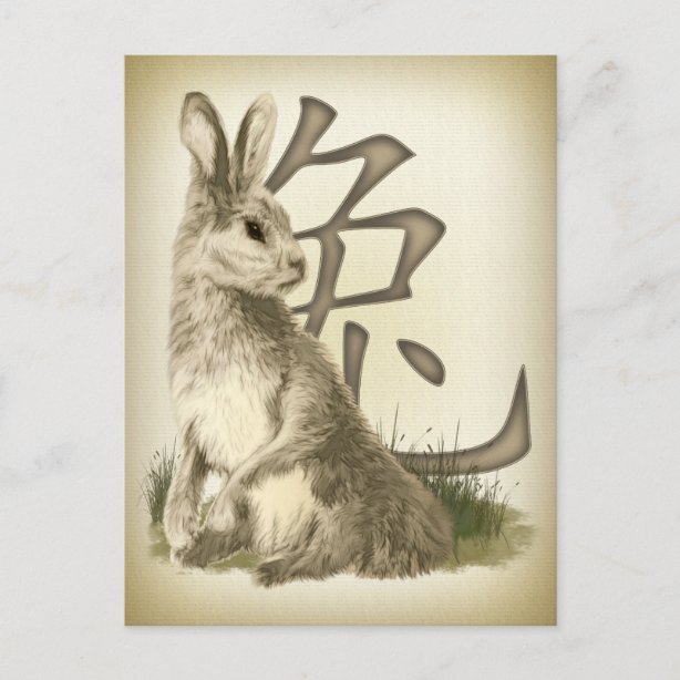 Rabbit Postcards Chinese Year Chinese New Year Cards | Zazzle