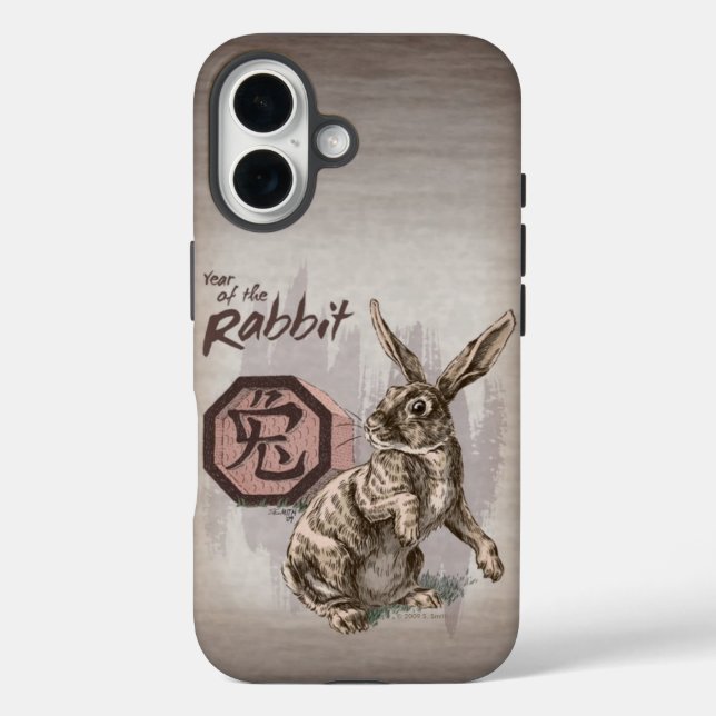 Year of the Rabbit Chinese Zodiac Art Case-Mate iPhone Case (Back)