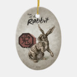 Year Of The Rabbit Chinese Zodiac Art Ceramic Ornament at Zazzle
