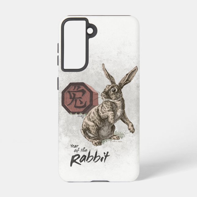 Year of the Rabbit Chinese Zodiac Art Samsung Galaxy Case (Back)