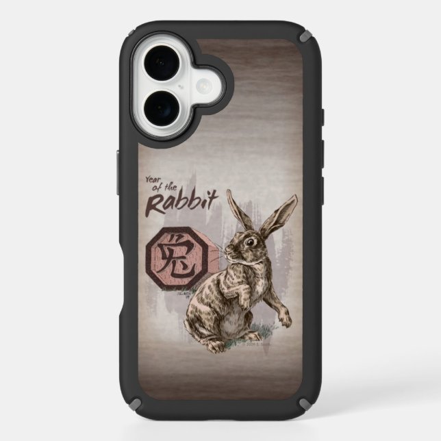 Year of the Rabbit Chinese Zodiac Art Speck iPhone Case (Front)