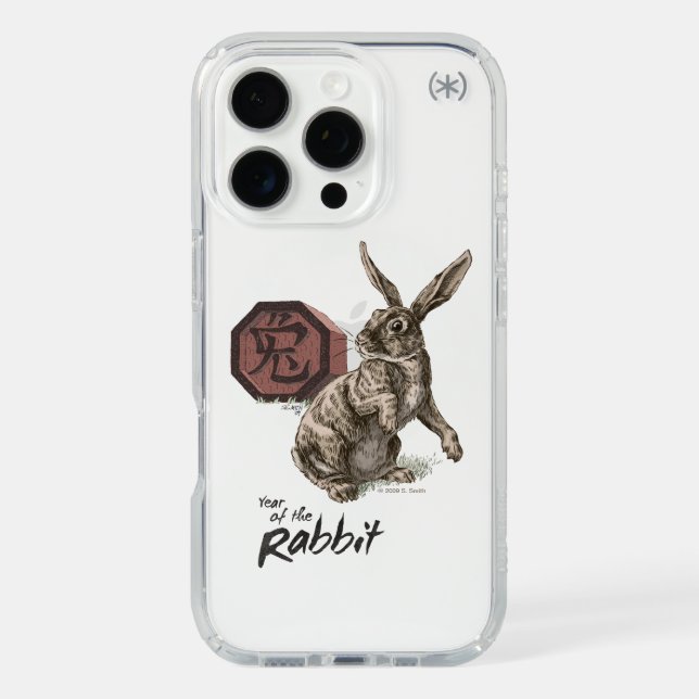 Year of the Rabbit Chinese Zodiac Art Speck iPhone Case (Front)