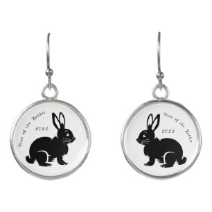 YEAR OF THE RABBIT DANGLE EARRINGS